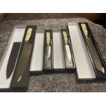 4 x Bew Quality Boxed Professional Knives