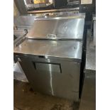 True wide single door Saladette prep fridge 700mm wide