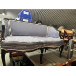 2 Seater Vintage style sofa with wood frame