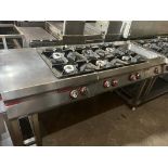 Angelo Po 6 Burner Boiling Top on Stand Natural Gas , plus 1/1 Bain Marie and prep stand