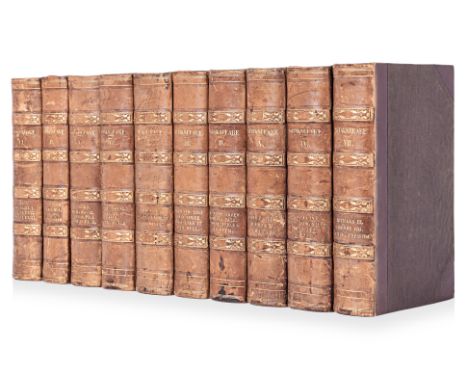 THE PLAYS OF WILLIAM SHAKESPEARE, 10 VOLUMES, 1805
The Plays of William Shakespeare, Accurately printed from the Text of corr