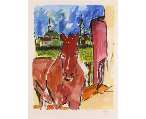 Bob Dylan, American b. 1941-Horse, 2010;giclée print in colours on 350gsm Hahnemühle Museum Etching wove, signed and numbered