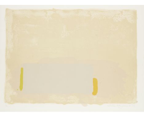 John Hoyland RA,  British 1934-2011,   Brown-Beige-Pink, 1971;lithograph printed in colours on wove, signed, dated and number
