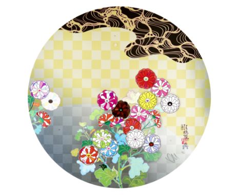 Takashi Murakami,&nbsp;Japanese b.1962-&nbsp;Kōrin Flowers and Water, 2023;&nbsp;offset lithograph in colours with cold stamp