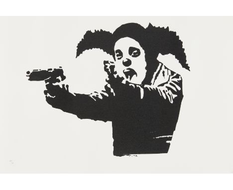Banksy X Clown Skateboards,&nbsp;British 21st Century,Clown, 2022;&nbsp;one layered hand pulled gloss acrylic screenprint on 