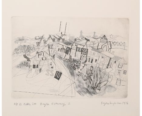 Bryan Ingham,&nbsp;British 1936-1997,&nbsp;Hayle Estuary 2, 1976;&nbsp;etching on wove,&nbsp;signed, dated, titled and number