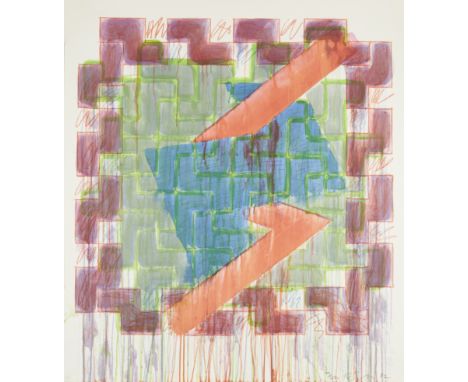 Richard Smith,  British 1931-2016,Arbor, 1982, Espalier in Red, Espalier in Green, 1981;three lithographs in colour on wove, 