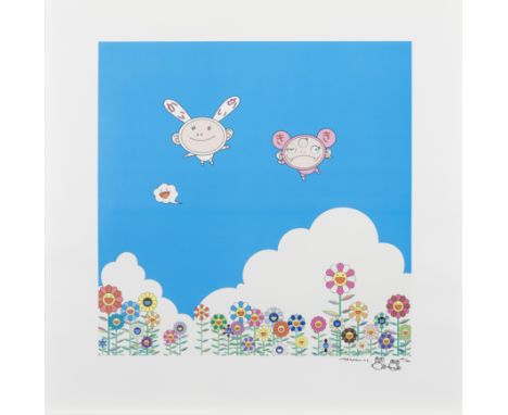 Takashi Murakami,  Japanese b. 1962-   If I Could Only Do This, If I Could Only Do That, 2002;   offset lithograph in colours