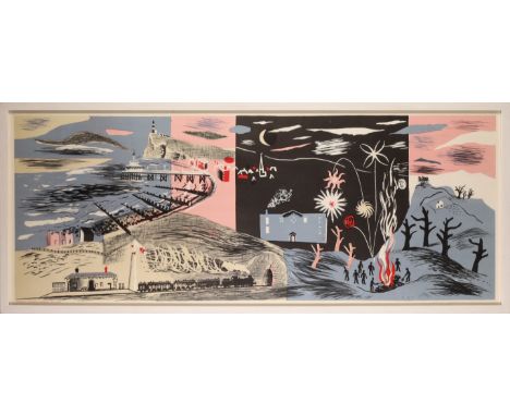 John Piper CH,&nbsp;British 1903-1992,&nbsp;Nursery Frieze I [Levinson 8], 1936;&nbsp;lithograph in colours on wove,&nbsp;pri