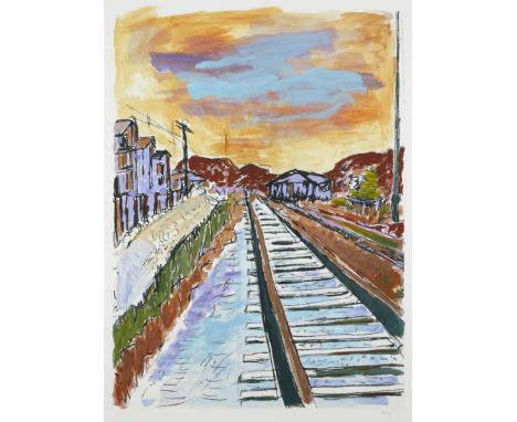 Bob Dylan,  American b.1941-Sidetracks, 9 February 1991, London, England;unique hand embellished giclée in colours on wove, s