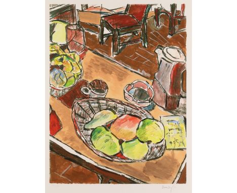 Bob Dylan,American b.1941- Still Life With Peaches, 2011;gicl&eacute;e print on Hahnem&uuml;hle 350gsm Museum Etching wove,si