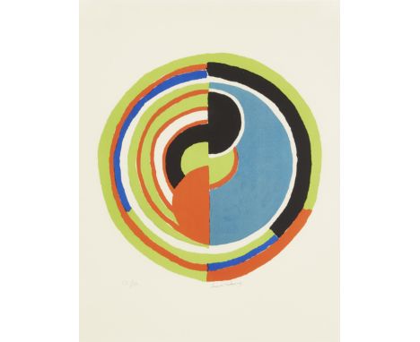 Sonia Delaunay,  French 1885-1979,Untitled, 1975;lithograph in colours on wove, signed in pencil and numbered 65/75, image: 5