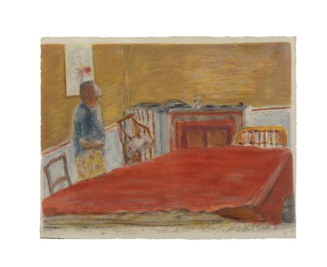 Pierre Bonnard,  French 1867-1947,Le Tapis Rouge, 1944-1946;lithograph in colours on wove,  signed in the plate,  monogrammed