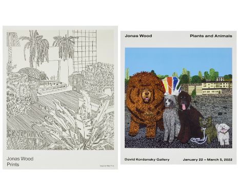 Jonas Wood,&nbsp;American b.1977-&nbsp;Plants and Animals, 2022; &amp; Untitled, 2018;&nbsp;each offset lithographic poster o