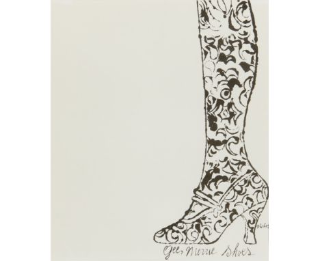 Andy Warhol, American 1928-1987,Gee Merrie shoes;monochrome lithograph, signed in the plate and numbered PM 16.0183 with init
