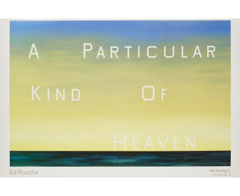 Ed Ruscha, American b.1937-A Particular Kind of Heaven, 1983;offset lithograph on glossy wove,  after the painting by the art