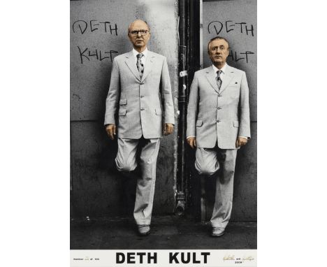 Gilbert & George, British b.1943 & b.1942-Deth Kult, 2009;photo lithograph in colours on wove, signed and numbered in gold pe