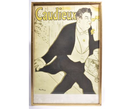 After Toulouse Lautrec&nbsp;(1864-1901) - Caudieux - A retro vintage 20th Century coloured limited edition theatrical print o