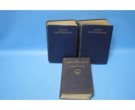 SCOTT'S LAST EXPEDITION' in two volumes, published by Smith Elder &amp; Co., 1913, second edition, together with Herbert G. P