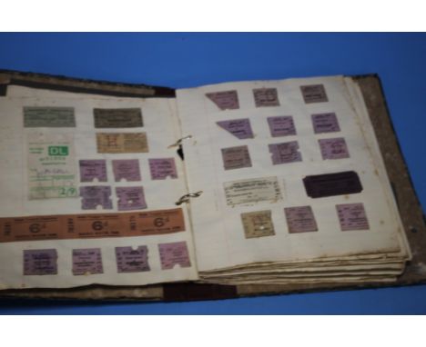 AN ALBUM OF VINTAGE RAILWAY TICKETS to include a selection of Black Country interest and various company types including Brit