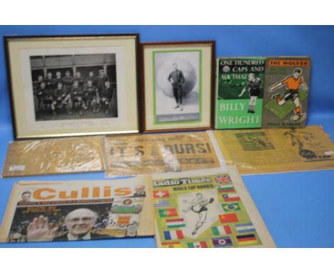 WOLVERHAMPTON WANDERERS - A FRAMED PRINTED PHOTOGRAPH OF THE 1896/7 TEAM together with a framed photocopy of a picture of Har