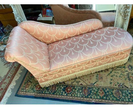 A Ladies pink and rope design chaise longue sofa 