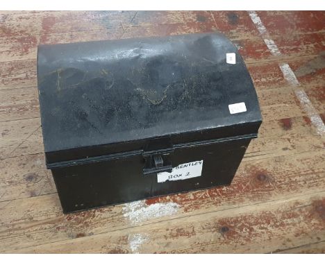 A metal storage trunk. Shipping unavailable 