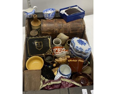 A job lot of assorted collectables etc, including early Spode and Edinburgh Crystal glasses shipping unavailable 