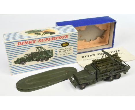 French Dinky Toys Military 884 Brockway - Drab green including concave hubs with windows and correct load - Good Plus (some r
