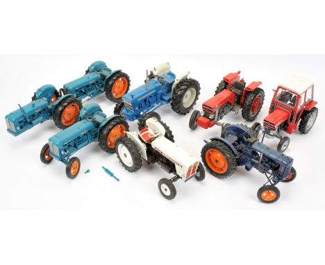 A Group of Mainly (1/16th) Tractors To Include Universal Hobbies - David Brown 990, Fordson Major, Plus others - conditions a