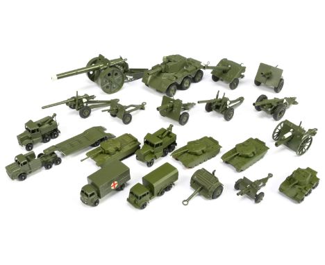 Dinky Toys plus others including Matchbox ,Britains A Group Of&nbsp; Military Unboxed To Include - Field Gun, Howitzer, Salad