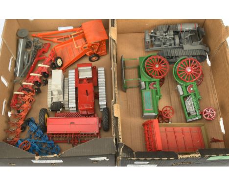 A Group of 12 Including&nbsp; (1/16th) Tractors And Implements To Include - ,Norscot Models, Caterpillar - Grey&nbsp; Plus ot