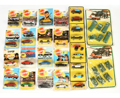 Corgi Toys Group Of Juniors To Include 45 "Starsky &amp; Hutch", 115 "James Bond", 124 Mercedes 500SL, 170 Vauxhall Nova Plus