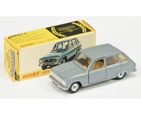 Spanish Dinky Toys 1453&nbsp; Renault 6 Saloon - Grey body, light beige interior, silver trim and concave hubs - Near Mint in