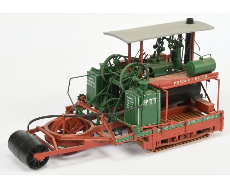 1/16th scale&nbsp; Benjamin Holt Stockton, California&nbsp; Tractor with front roller - Green and dark Red - Good (requires s