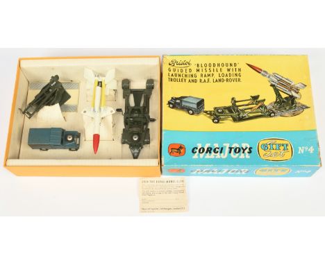 Corgi Toys Military&nbsp; GS4 Gift Set To Include - (1) Land Rover "RAF" - Blueish-grey including tinplate tilt, flat spun hu