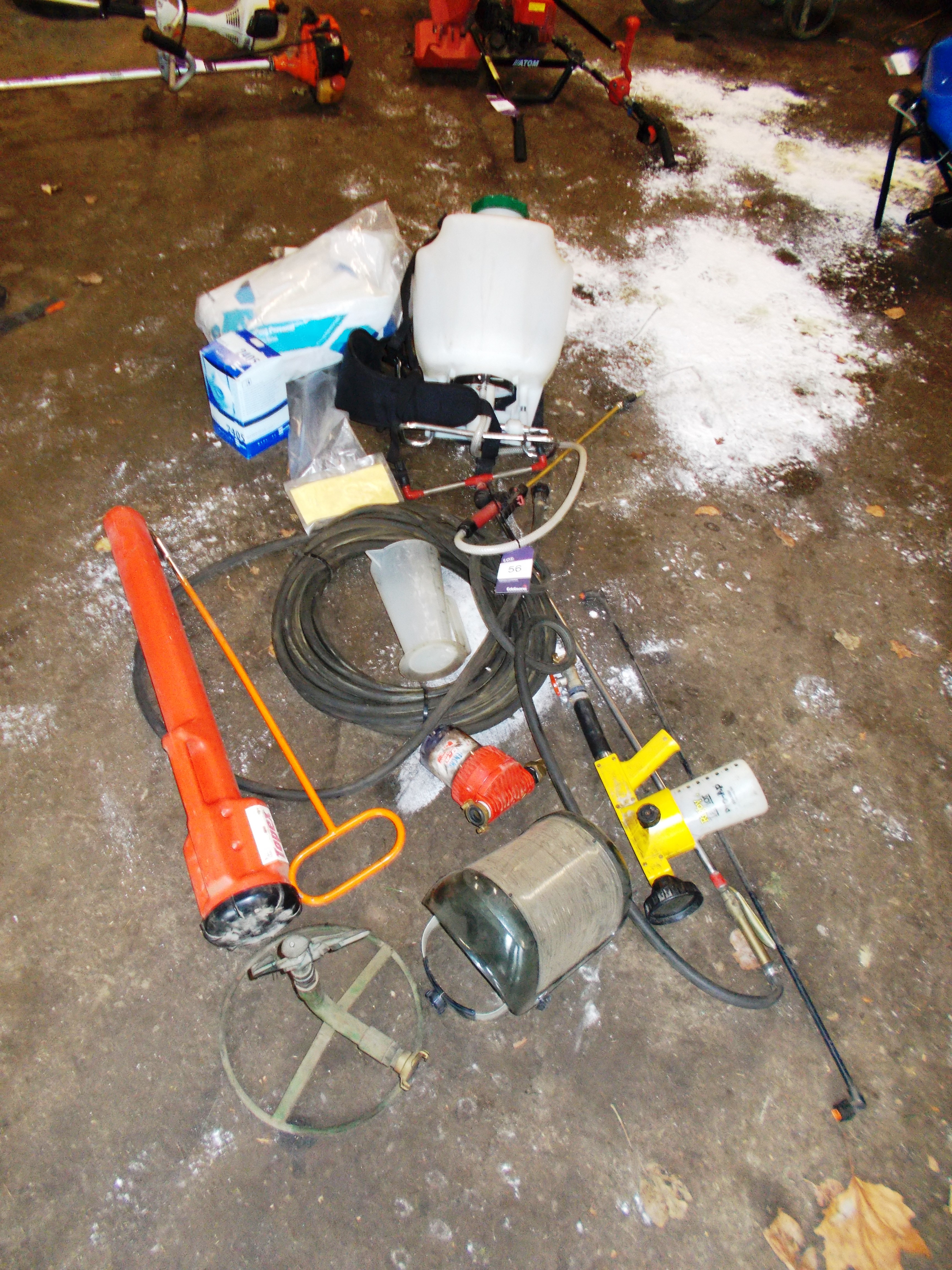 Assortment of spraying equipment