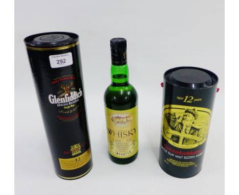 Whisky to include Bunnahabhain Single Islay, 12 years, 40% vol, 70cl and boxed, Glenfiddich Special Reserve Aged 12 years 40%