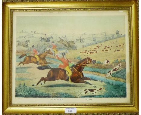 Full Cry, Hunting Scene II'  coloured print in a glazed giltwood frame, 39 x 31cm 