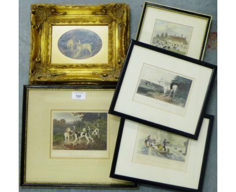 Collection of coloured engraved Hunting and Shooting prints in glazed frames, (9) 
