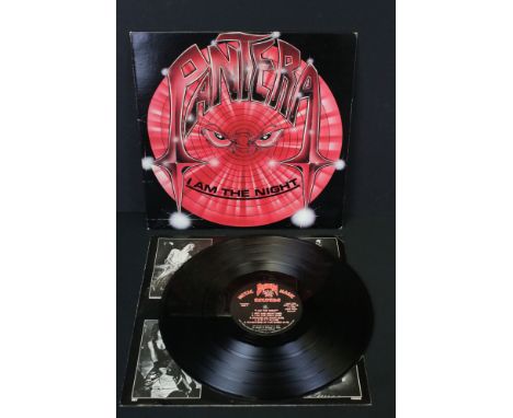 Vinyl - Pantera I Am The Night on Metal Magic Records MMR 1985.  Black and white photo inner sleeve, A4 fan club sheet missin