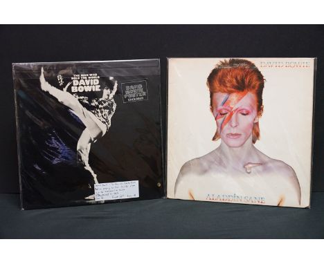 Vinyl - 2 David Bowie LP's to include The Man Who Sold The World (LSP 4816) orange RCA label, victor to right, lyric inner an