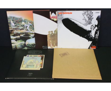 Vinyl - 5 Led Zeppelin LP's to include One (ATL 40031) German pressing with green and orange label, Two (K40037) with Lemon S