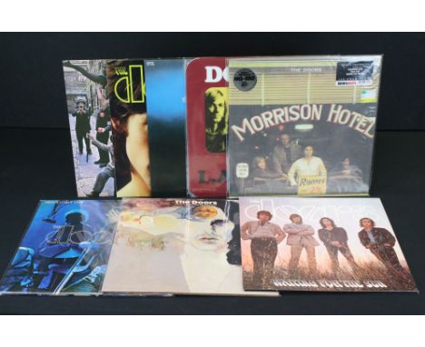 Vinyl - 8 The Doors LP's to include LA Woman, Morrison Hotel, Waiting For The Sun, Strange Days, Self Titled, and The Soft Pa