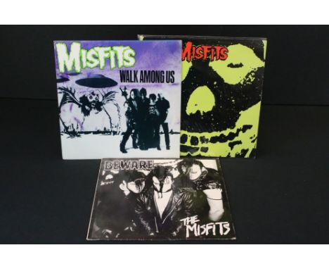 Vinyl - The Misfits 2 LP's to include Self Titled (PL9 09) 20 track album, and Walk Among Us (Ruby Records 9 25756-1) yellow 