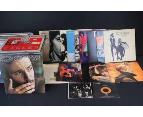 Vinyl - Over 50 Rock &amp; Pop LP's and a few 7" singles including David Bowie, Fleetwood Mac, The Who, Rolling Stones, Led Z