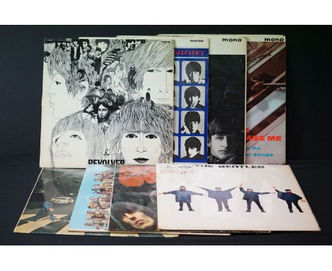 Vinyl - 8 The Beatles LP's to include Please Please Me, With The Beatles, A Hard Day's Night, Revolver, Help, Rubber Soul (Fa