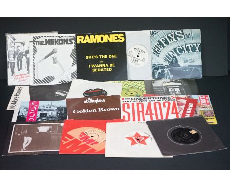 Vinyl - 19 first generation punk 7" singles including The Mekons Never Been In A Riot, Ramones She's The One, The Pop Group, 