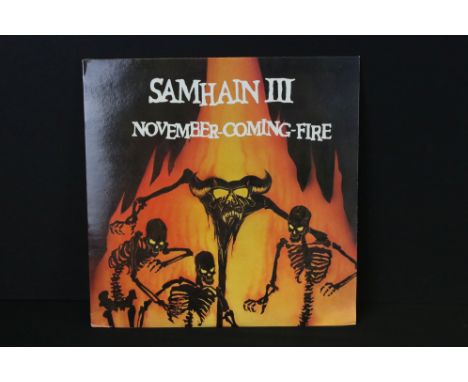 Vinyl - Samhain (featuring Glenn Danzig) November-Coming-Fire LP on Plan 9 PL9-07.  Late 80's repress. Sleeve has some small 