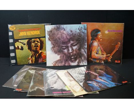 Vinyl - Nine Jimi Hendrix LPs to include Isle of Wight, The Cry of Love, 'Experienced' Ember NR5057, In the West, Crash Landi
